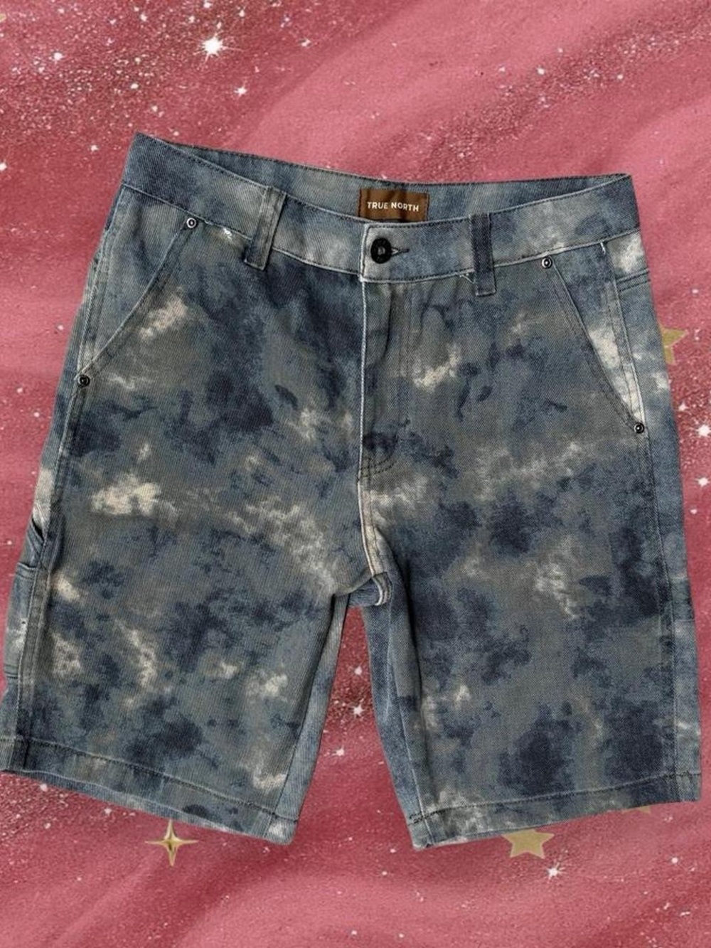 Blue Tie-Dye Casual Shorts